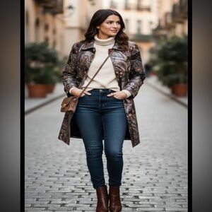 ADORE JACKET HIPPY BOHO COACHELLA FRINGED PUNCHED DESIGN SIZE M